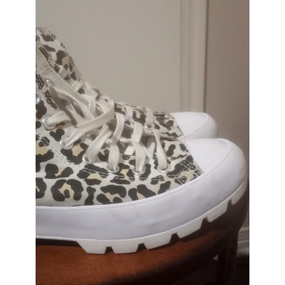 Converse Chuck Taylor All Star Lugged Shoes Womens Sz 11 Leopard Print Platform - Picture 4 of 13